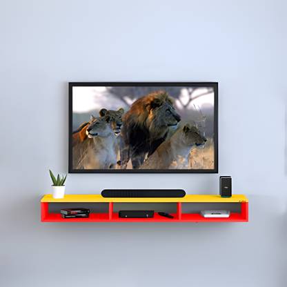 Livster Modern MDF Wooden TV Unit for Stylish Living Spaces MDF (Medium Density Fiber) Wall Shelf