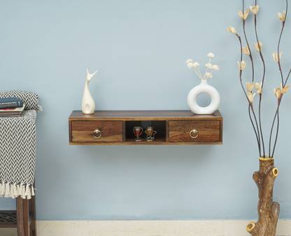 Woodefly Wall Mount TV Stand - TV Unit for Living Room - TV Wall Stand - TV Cabinet Solid Wood TV Entertainment Unit