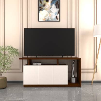 spacesbyU Centaur TV Unit with Storage Cabinets| 25mm Thick Top | Engineered Wood TV Entertainment Unit
