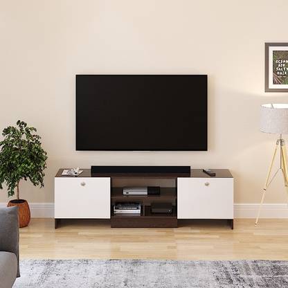 FURNEASER Salvi Tv Cabinet with Storage, Tv Rack, Table, Stand, Console, Engineered Wood TV Entertainment Unit