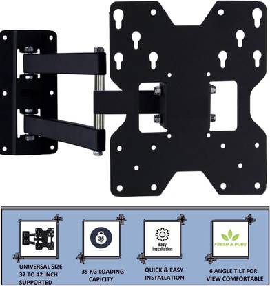 merugni UNIVERSAL Thomson Phoenix 32 inch/40/42 QLED Smart TV 6 WAY MOVABLE TV STAND Full Motion TV Mount