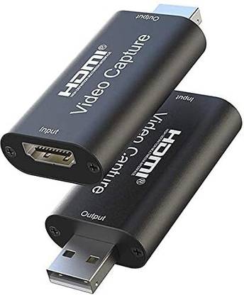 Tobo Video Capture Card USB to HDMI USB2.0 for Game/1080P OBS Studio Video Live Streaming Record via DSLR Camcorder Action Cam (Black) Media Streaming Device