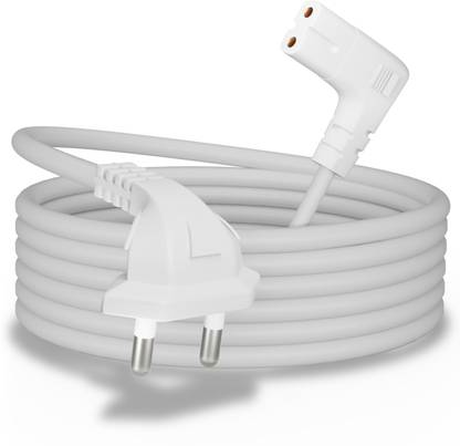 Fedus Power Cord 1.2 m M 2-pin L-Shape Universal Replacement AC Power Cord Cable Wire for LED TV, Printer