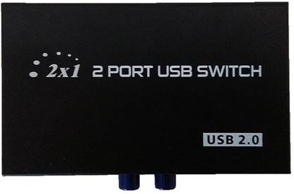 TERABYTE TV-out Cable Printer USB Switch 2 Ports USB 2.0 Switch Box for 2 PC Share 1 USB Printer