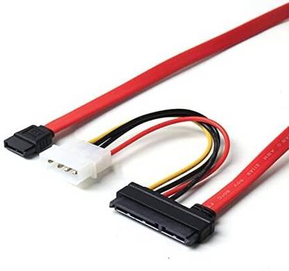 SVDK  TV-out Cable SATA 22pin 7+15pin Female to SATA Female Cable w/Molex IDE 4Pin Power 30cm