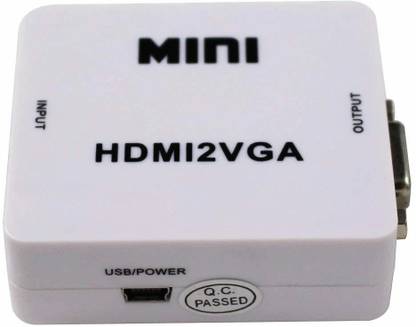 Tobo  TV-out Cable Mini HDMI to VGA Converter with Audio HDMI2VGA 1080P Adapter Connector TD-660VC