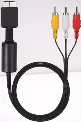 Tech Aura  TV-out Cable Play Station cable for PS3/PS1/PS2Audio Video Cable