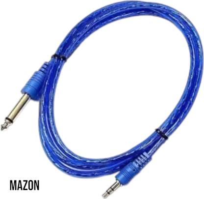 MAZON  TV-out Cable plug male 6.35 mm mono to 3.5 mm stereo aux for computer, microphone ,