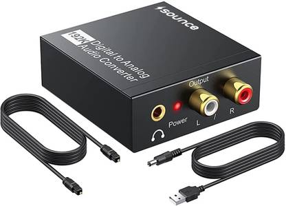 sounce TV-out Cable 192KHz Digital to Analog Audio Converter SPDIF Optical Coax to Analog L/R RCA