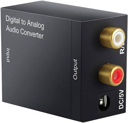 VOOCME Digital to Analog Audio Converter DAC Digital SPDIF Optical to Analog L/R Gaming Adapter