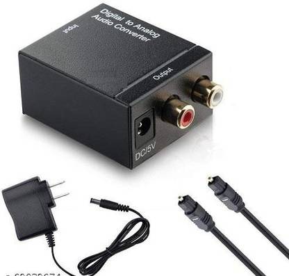 PAC  TV-out Cable Digital to Analog Optical coaxial Output and Optical Audio Converter RCA Input