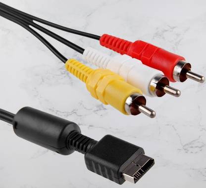 gamenophobia  TV-out Cable TV-out Cable Audio Video Cable for Sony PS3 and PS2 Gaming Console