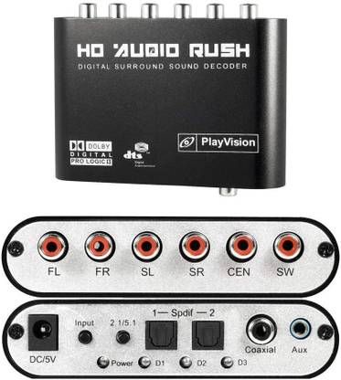 DooBuy 5.1 CH Audio Decoder SPDIF Coaxial toRCA DTS AC3 Digital to5.1AmplifierConverter 100 W AV Power Amplifier