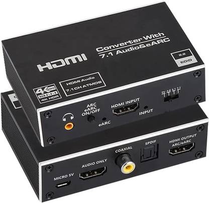 Tobo 4K HDMI Audio Extractor Splitter HDMI to Optical Toslink SPDIF + 3.5mm TD-909H. Media Streaming Device