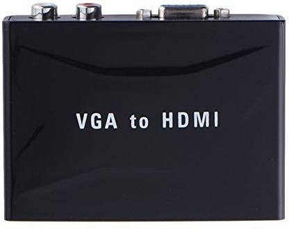 LipiWorld TV-out Cable HD Video Converter VGA to HDMI HD(With Audio)1080P Box Splitter Switcher Selector For DVD Laptop PC