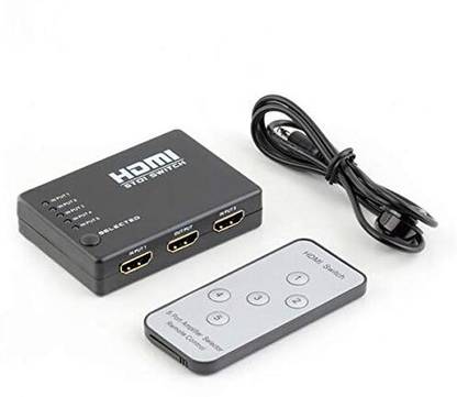 AlexVyan  TV-out Cable 5 Port HDMI Switch HDMI Splitter Box with IR Wireless Remote