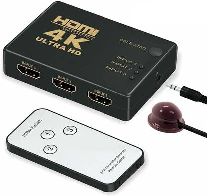 Equator  TV-out Cable HDMI Switch 4K Intelligent 3-Port HDMI Switcher Splitter