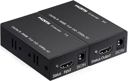 microware  TV-out Cable HDMI Extender Over Cat5e/6,Audio Video Up to 60 meter, Support EDID