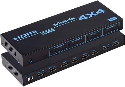 microware 4x4 HDMI Matrix Switch, 4 in 4 out HDMI Switch Matrix(4K HDMI 4x4 Matrix) Media Streaming Device