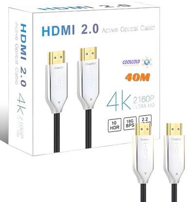 coolcold  TV-out Cable HDMI Cable | 4K Fiber, HDMI to HDMI Cable | 40M, (AOC) Active Optical Cable