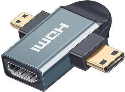 ELEPHANTBOAT  TV-आउट केबल Multi HDMI Adapter, 2 in 1 HD Mini HDMI/Micro HDMI to HDM Adapter, Mini HDMI