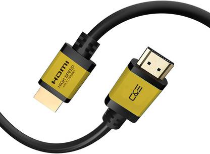 C & E  TV-out Cable 1.5 ft Ultra 4K HDMI Cable 60Hz HDR, High Speed 18 Gbps