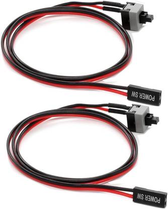 TAAPSEE  TV-out Cable 2 Pack Power On/Off/Reset Button Switch Desktop PC ATX PC Computer Motherboard