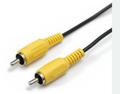 TECRAYS  TV-out Cable RCA MALE TO MALE CONNECTOR WITH 1 METER WIRE 6 PC