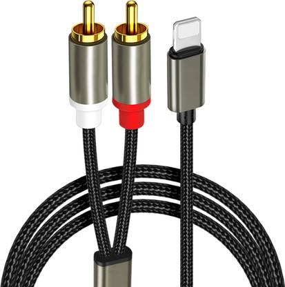Verilux RCA Audio Video Cable 3.5 m 3.3ft RCA Cable for iPhone Light-ning to 2 RCA Cable Aux Audio Cord, Hi-Fi Sound