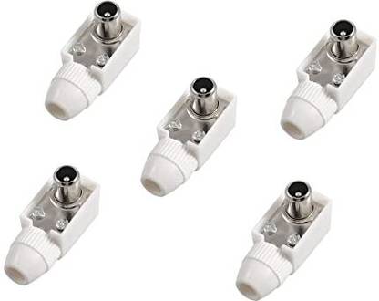 Sage  TV-out Cable TV PIN Male TV RF Coaxial Plug Connector Plastic TV Pin RF Socket-5pcs