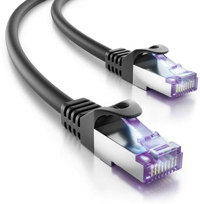 kathiriyas LAN Cable 1 m TRI-COM® CABLES CAT 7E Internet Ethernet LAN 10 Gbps Cable 3.2Ft patch cord