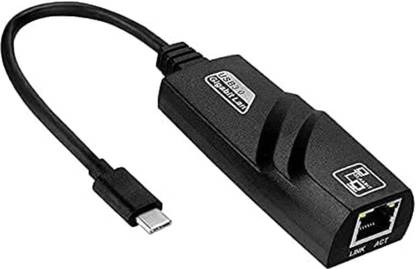 TECHON  TV-out Cable Type C to LAN Thunderbolt 3/USB 3.1 Type-C Gigabit Ethernet LAN 10/100/1000Mbps