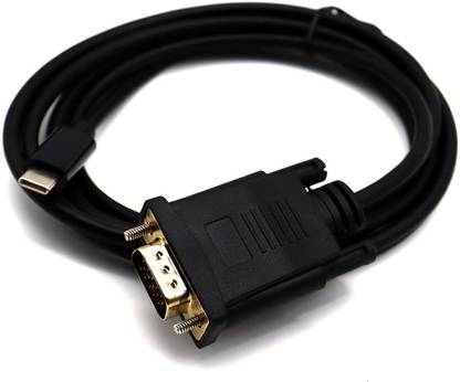 microware  TV-out Cable Type C to VGA Cable, 1.5m, for Monitor, Desktop, Projector