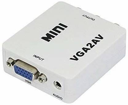 Tobo  TV-out Cable Mini VGA to AV Adapter 1080P Analog to Digital Video Audio Converter TD-658VC