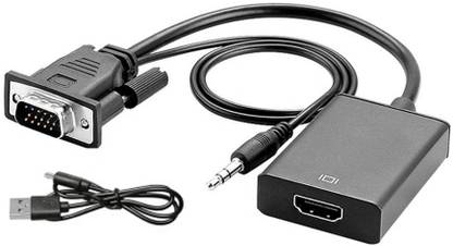 microware  TV-out Cable VGA Interface Laptop, PC to HDMI Monitor or Projector Converter with Audio