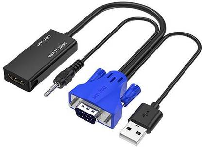 Mak World  TV-out Cable MT-Viki VGA to HDMI Wire with Audio