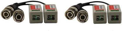 LipiWorld  TV-out Cable Video Balun AHD CVI TVI Coax to UTP Cat6 Connector HD 720P 1080P CCTV BNC (Pack-2)