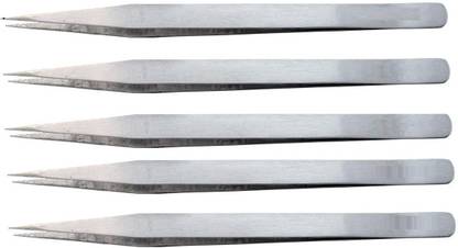 RIVER FOX 10 Pcs Silver Tweezers Set 2