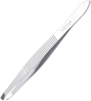 VEGA Square Tip Tweezer for Facial Hair Removal & Eyebrow Shaping, (TW-01)