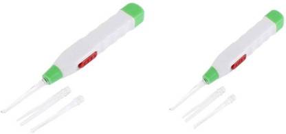 Newvent Earpick With Flashlight Ear Wax Remover Child Safety Tweezer Set Of 2