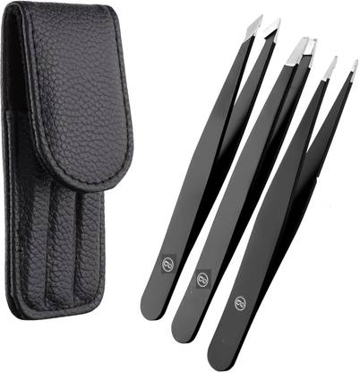 Blooming beauty Set of 3 Multipurpose Tweezer Kit for Eyelash, Nail Art & Eyebrow