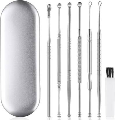 Cartme Ear Cleaner Resuable Kit with LED Flashlight Earpick Tool Storage Box(6 Pcs )