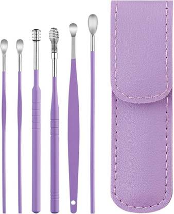 BRAND VILLA 6-in-1 Reusable Ear Cleaning Kit – Ear Wax Removal Tool Set with 360°
