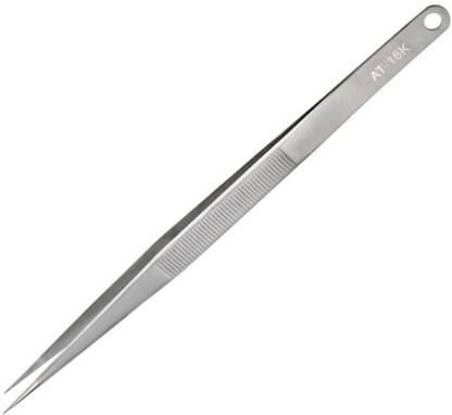 vadda bai 18Cm Stainless Steel Anti Static Straight Tip 1 Tweezer for Mobile, Electronic