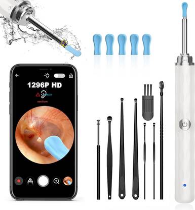 Desk Ear Cleaner with Camera and Light, Ear Wax Removal Kit with 1296P Otoscope