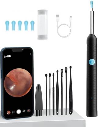 SKYBUCKET Advanced ear wax remover with camera, real-time display, and 360° rotation.