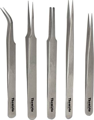tHemiStO 5 in 1 Satinless Steel Tweezer Set