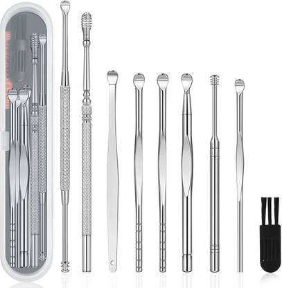 Brandvilla 6-in-1 Reusable Ear Cleaning Kit – Ear Wax Removal Tool Set with 360°