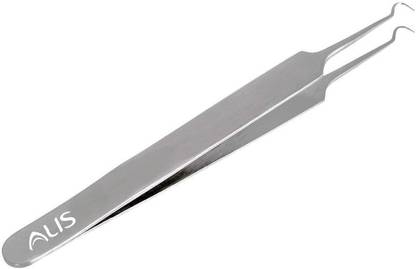 alis Stainless Steel Hook Type Tweezer Grey