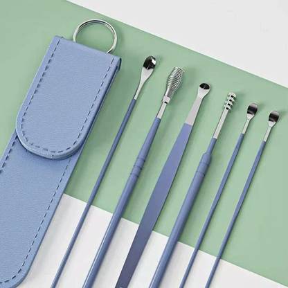 AVALENT Ear Wax Cleaner Reusable Ear Cleaner Tool Set with Lether Pouch